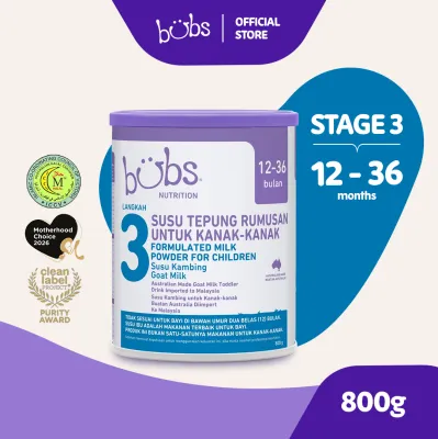 Bubs® Advanced Plus+ Goat Toddler Milk Drink Stage 3 800g (12-36 months)