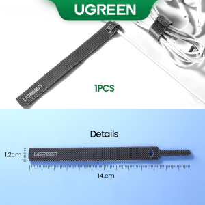 UGREEN 1pc Cable Tie Wire Winder Nylon Tape 14cm For Mouse Cord Earphone HDMI Aux USB Cable Management Wire Organizer