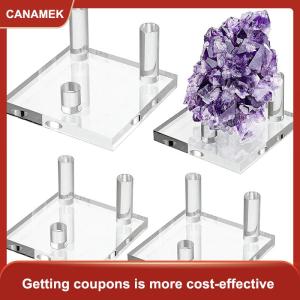 【CANAMEK 】 Acrylic Display Stand Holder Suport Shelf Base For Minerals Rock Specimens Geode Stones Jewelry Small Collectibles Display Rack