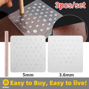 【Fast Shipping】 Plastic Alphabet Letters Number Stamper and Pattern Stamping Punch Tools Set Wax Seal for Leathercraft Belts Saddle DIY Hand Made Punching Practical Project Capital Lowercase Plastic-Leather-Tool-Kit