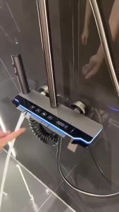 Shower Set Rain Shower Piano Button LED Digital Display Ambient LightingAir Booster Large Panel Air Booster  Shower Head