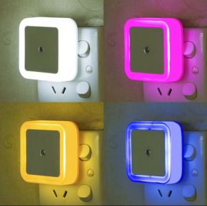 100% Original Jcam Plug-in LED Night Light for Children Plug Smart Light-Sensor LED Night Lamp Wall Lights