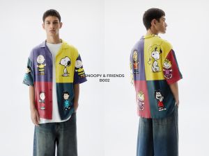 Kemeja Pria/Wanita Dewasa Lengan Pendek | SPOON | Motif - SNOOPY & FRIENDS