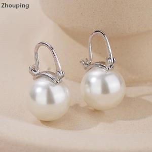【ZP】 Cute Jewerry Cổ Phong Cách Ngọc Bead Bông Tai Nhẹ Nhàng Thời Trang Tính Khí Tai Khóa Cho Phụ Nữ Cô Gái Retro Bông Tai Đồ Trang Sức Phụ Kiện Quà Tặng