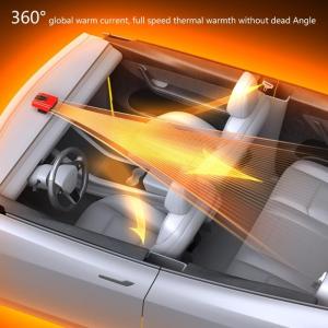 12V/24V Heating Cooling Fan Windshield Defogger 2 Gear Adjustable Heating Dryer Heater Adhesive Car Demister Defroster