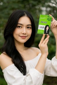 Dầu gội đen tóc olive Thái Lan Ylofang hộp 10 gói - Gội là đen dầu gội nhuộm đen tóc tại nhà