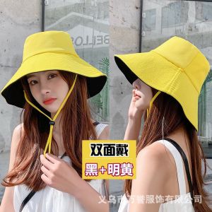 🎉Ready Stock🎉Spot fisherman hat womens summer travel sun hat double-sided big brimmed face small sun hat渔夫帽