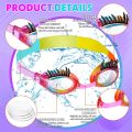 Konohan 2 Pieces Kids Swim Goggles Eyelashes Swim Goggle No Slip Leak Girl Goggles Anti Fog UV Goggles for Lash Extensions. 