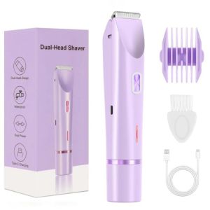 (In stock) Woman Double Head Electric Shaver Dual Purpose Female Razor Body Epilator Leg Bikini Electric Hair Remover Trimmer