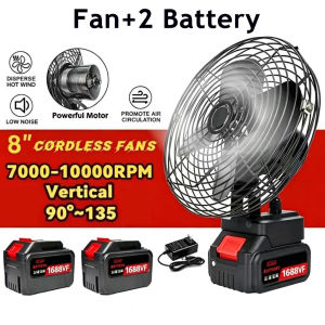 10 years warranty Cordless Fan-8 inch Rechargeable Fan - 90 ° ~135 °   Adjustable angle High Power Mobile Fan