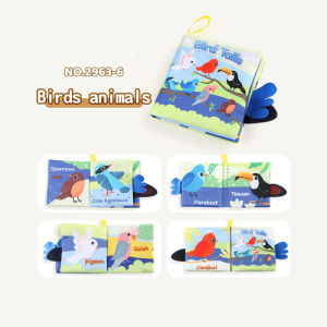 Baby Soft Cloth Animal Tail Book Kids Busybook Teething Toddler Early Learning Book Buku Kain Untuk