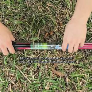 Golf Alignment Sticks 2 Sets 48inch Alignment Practice Rods Collapsible 6 Colors Golf Alignment Sticks Golf Swing Training Tools