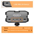 Comica CVM-AX1 DSLR Audio Adapter, Microphone Audio Mixer Adapter with Real-time Monitoring, Dual Channels 3.5mm Port Camera Mixer for Canon Nikon So-ny Panasonic DSLR Camera Camcorders. 