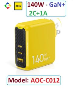 Củ Sạc Aohi 140W Magcube GaN+ AOC-C012 C017 | 2C1A | PD 3.1 | UFCS