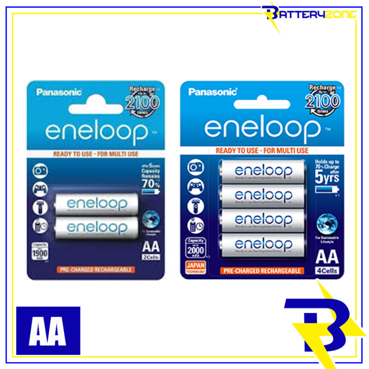 Panasonic Eneloop Aa 1 2v 1900mah Nimh Ready To Use Rechargeable