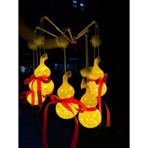 Lồng Đèn Trung Thu Hình Hồ Lô LED Phát Sáng – Đèn Rước Đêm Rằm Trang Trí Mâm Cỗ Lễ Hội