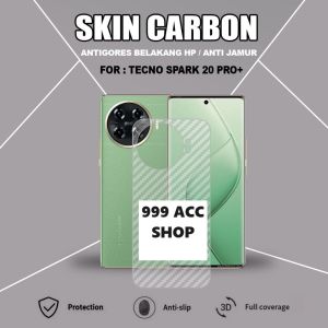 TECNO SPARK 20 SPARK 20C SPARK 20 PRO SPARK 20 PRO PLUS ANTI GORES SKIN CARBON GARSKIN MOTIF KARBON ANTI JAMUR PELINDUNG BELAKANG