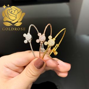 Gelang Anak Mickey Titanium Lapis Emas 18k ANTI KARAT mata swarovski perhiasan anak kado hadiah