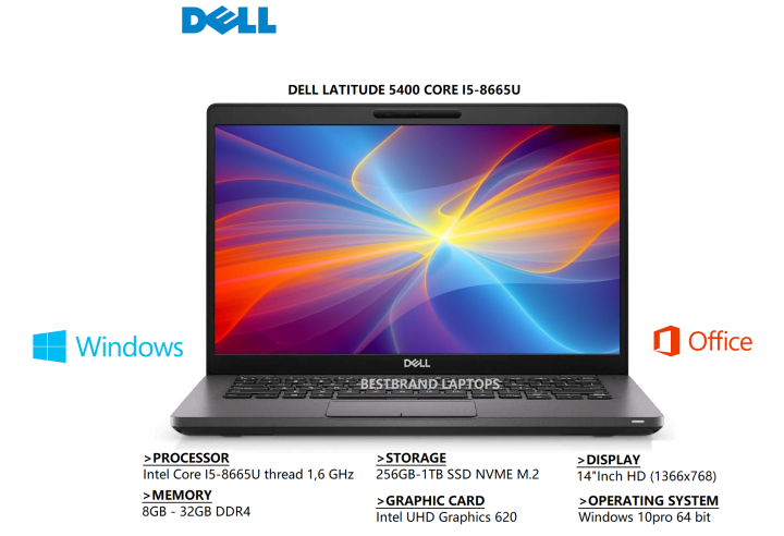 LAPTOP KERJA DELL LATITUDE 5400 Core i7 Gen TOUCHSCREEN