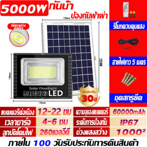 🔥ซื้อ1แถม1🔥ไฟโซล่าเซลล์ 5000W 15000W 20000W 30000W ไฟภายนอกอาคาร ไฟพลังงานแสงอาทิตย์ solar light outdoor IP67 กันน้ำ ป้องกันฟ้าผ่า ป้องกันขโมย สว่างอัตโนมัติเมื่อ พร้อมรีโมท สายไฟ 15ม โคมไฟโซล่าเซล โซล่าเซลล์  ไฟโซล่าเซลล์กลางแจ้ง ไฟโซล่าเซล