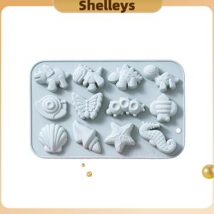 [Shelleys] Silicone Sô Cô La Khuôn Với Động Vật Côn Trùng Biển Chủ Đề Khủng Long Bướm Seashell Con Sao Biển Handmade Xà Phòng Khuôn