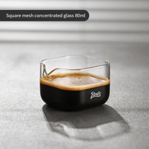 BINCOO Espresso Cup Glass Coffee Ounce Cup with Scale Measuring Cup Milk Cup Milk Jug Coffee Cup 80ML/150ML