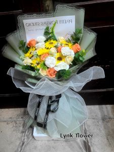 Bó hoa hồng sáp thơm cao cấp  tông hồng new