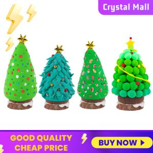 Holiday Christmas Tree DIY Kit Air Dry Clay Crafts for Home Decor and Party Events