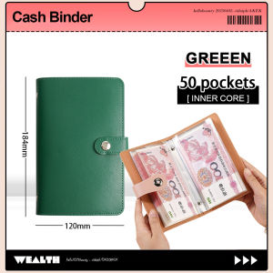 【Extend】A6 challenge cash storage Budget Binder Money Organizer Check Bill Receipt Organizer---A6 Money Saving Binder Budget Organizer Large Capacity Reusable PU Receipt Invoice Cash Storage Book