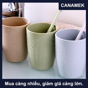 【CANAMEK】 Cốc uống trong phòng tắm cốc súc miệng bằng nhựa cốc uống nước cà phê trà giá đỡ bàn chải đánh răng đơn giản màu trơn đồ dùng uống nước
