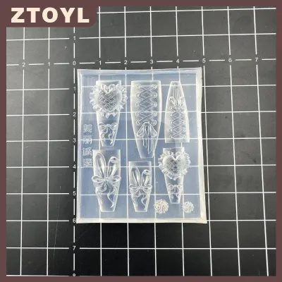 ZTOYL Kem Punk thỏ Ribbon Khuôn Chim Ưng con chim tình yêu 3D Acrylic khuôn móng tay nghệ thuật trang trí móng tay tự làm Silicone móng tay khuôn