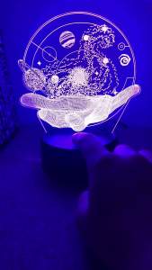 3D Đèn ngủ Bitcoin Series màu đen USB Điều khiển từ xa nhiều màu sắc LED Đèn quà tặng đầu giường sáng tạo mới