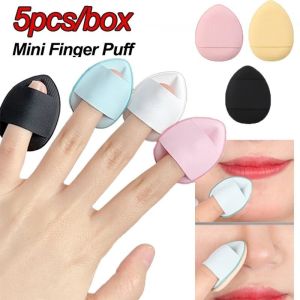 Mini Size Heart Finger Cosmetic Puff Thumb Shape Detailing Makeup Puffs Finger Air Cushion Sponge