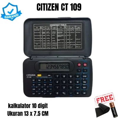 Kalkulator CT 108 109 Scientific Ilmiah Sin Cos Ukuran Sedang 13cm X 75cm Dual Power