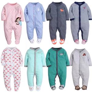 C&C Baby Cute Romper Infant Bodysuit Cotton Pajamas Sleep Play Frogsuit Jumpsuit Soft SleepwearCiCi Baby Cute Romper Infant Bodysuit Cotton Pajamas Sleep Play Frogsuit Jumpsuit Soft Sleepwear Onesie Random Design 1PCS 0-24m