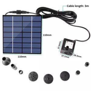 【พร้อมส่ง，Bangkok】น้ำพุโซล่าเซลล์ น้ำพุพลังงานแสงอาทิตย์ หัวปั้ม6ชิ้น น้ำพุพลังเเสงอาทิตย์ น้ำพุพลังงานแสงอาทิตย์สำหรับตกแต่งสวนสระว่ายน้ำ