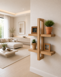 Two (2) Layers ADJUSTABLE WALL-MOUNTED WOODEN SHELVES floating wooden shelves wall organizer modern wall shelf rustic wooden shelf minimalist shelf scandinavian shelf japandi shelf luxury wall decor display shelf plant shelf living room shelf bedroom wall