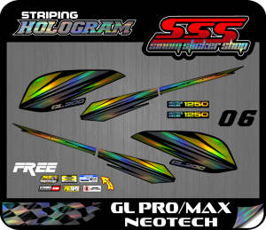 Stiker Striping Variasi Hologram Honda GL Pro/Max Neotech