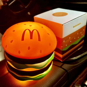 UMI 2024 Original Genuine McDonalds Buger Big Mac Popping Light LED Music Authentic Joint Name Peripl Fries Lamp Cylinder