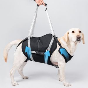 OUTOPEN Adjustable Large Dog Lift Harness Reflective Breathable Pet Walking Aid Straps Mobility Auxiliary Convenient Handle Pet Chest Sling Brace Injury Recovery