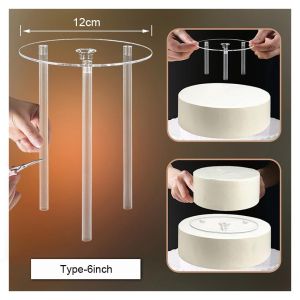 Multi-layer Cake Stand Suspended Gasket Support Frame Round Spacer Piling 4/6/8/10 Inch Bracket Dessert Support Baking Tools LZC-Cake-Stand