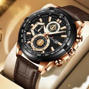 SRD Jam Tangan Pria Vava Voom Kulit Original Waterproof Asli Tahan Air Luminous Kalender Model Terbaru Premium Quality Men Watches - JV12