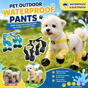 Pet Strolling Outdoor Pants Waterproof Dust-Proof Breathable Adjustable Dog Four-Legged Pants