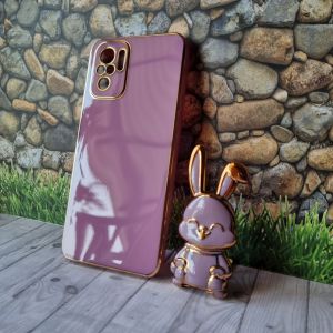 Promo Case Redmi Note 10 Note 10s Softcase Luxury 6D Casing Plating Free Stand Holder Tarikan Kelinci