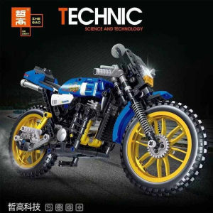 Technic Blue Motorcycle Building Blocks Science And Technology For 6+ Years Old
