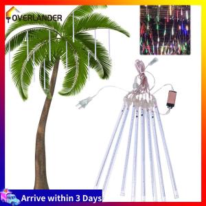 【Fast Shipping】 Colorful Waterproof LED Meteor Shower Rain Lights 8Pcs 30CM Fairy String Lights for Outdoor Events