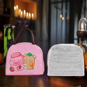 [COD] fhsav กระเป๋าเก็บความร้อนลายการ์ตูนแบบพกพา กระเป๋าเก็บความกลางวันกันน้ำได้กระเป๋าเก็บของนักเรียนกล่องปิกนิกแบบพกพากระเป๋าหุ้มฉนวน