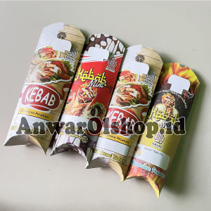 Kemasan Kebab Mini Terbaru Ukuran 21x8 cm Terlaris isi 100 Pcs // Wadah kebab dengan tarikan