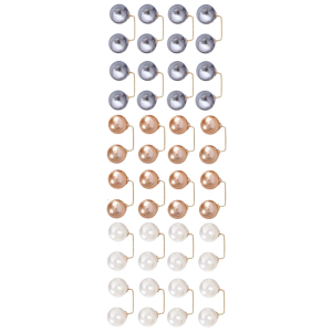 8Pcs ngọc trai nhân tạo Quần Áo pin an toàn Cardigan kẹp cổ áo quần có thể điều chỉnh Eo Tighteners Cho Quần Ăn Mặc