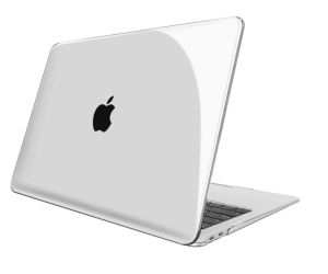 Glossy Crystal Clear Case Smooth with Apple Logo Cut Out Macbook Casing for Apple MacBook New Air Pro 13 14 15 16 M1-M5 Chip 2026 Model Laptops Accessories Free keyboard protector